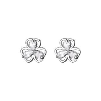 CENTURY&KINDLE 999 Fine Silver Stud Earrings Women's
