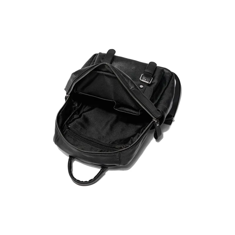 Ace Paul Cow Leather Backpack Unisex Black-6
