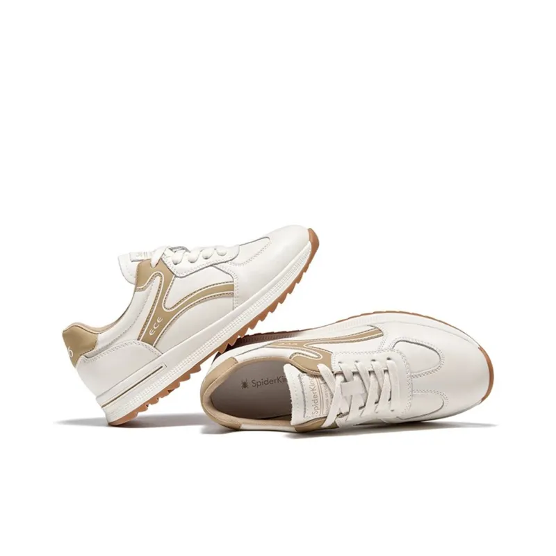 Spider King Low Top Casual Shoes Women's Beige Apricot-4