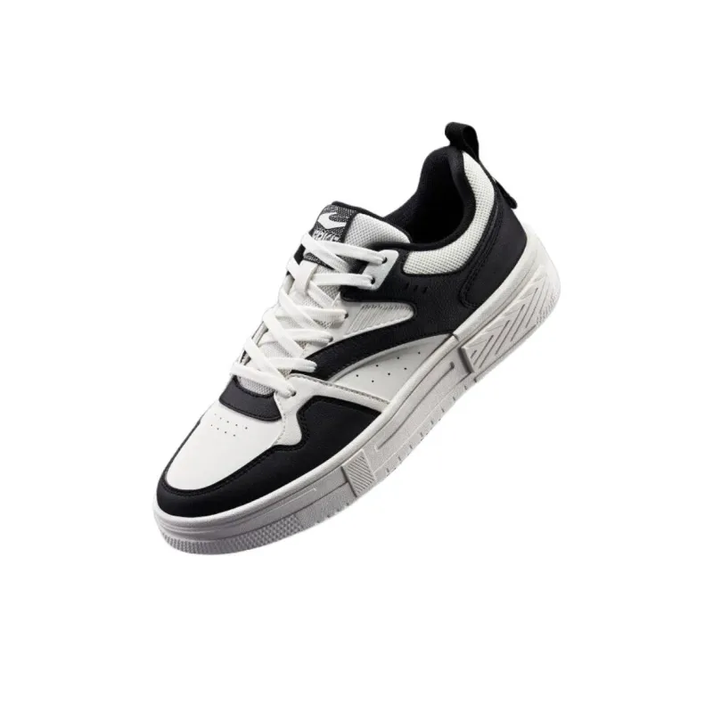 Erke Yang Fan Anti Slip And Wear Resistant Lightweight Low Top Skateboard Shoes Men's White Black-1