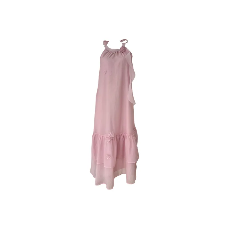 FLIM Sleeveless Dresses Women's Purple Pink-0