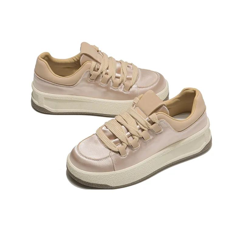 BDED Slip-Resistant Cushioning Breathable Height Increasing Low-Top Skateboard Shoes Women's-2