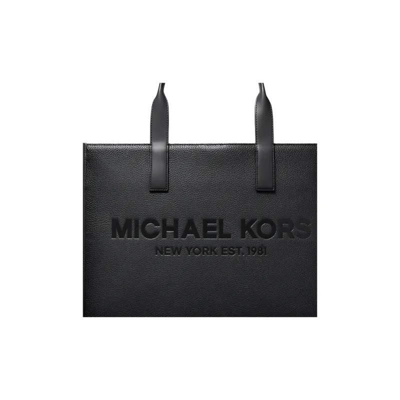 MICHAEL KORS MK Cooper Pebbled Leather Handbag Men's Black-3