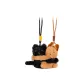 Cute Cat and Dog Hug Plush Pendant Fragrance Charm