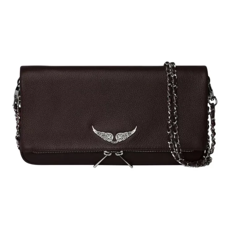 Zadig & Voltaire Cow Leather Shoulder Bag Women's Dark Umber-0