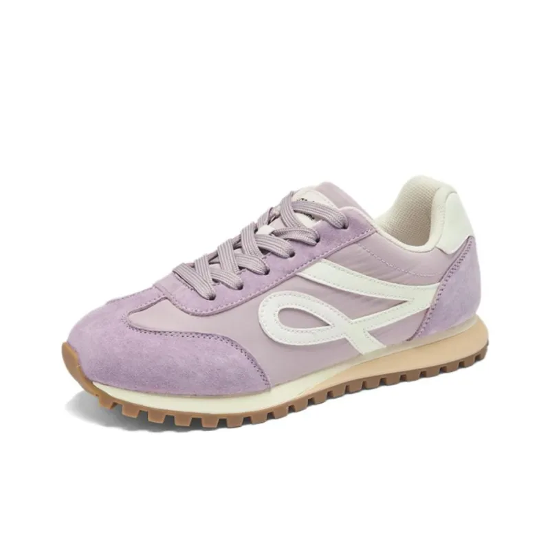 AGSDON Casual Shoes Women's Low Top Beige Brown/Pink/Yellow/Purple-22