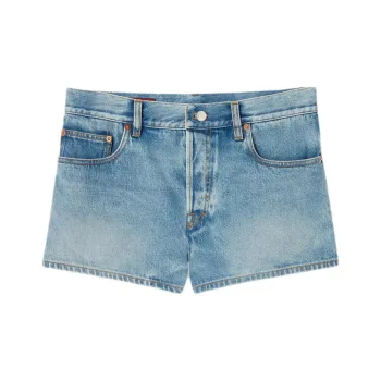 GUCCI FW25 Denim Shorts Women's Light Blue