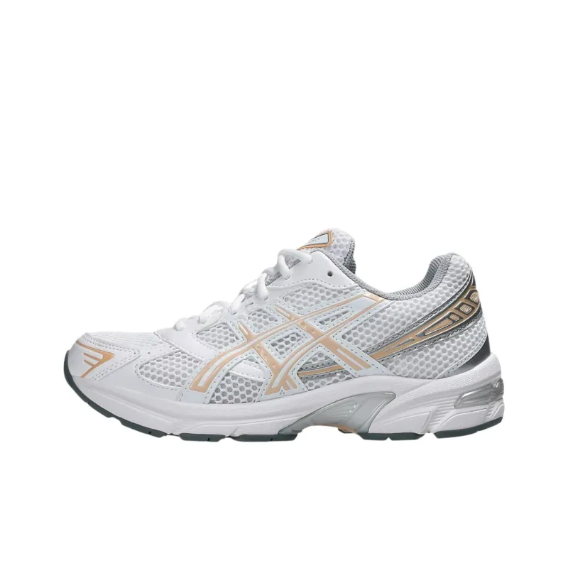 Asics Gel 1130 Anti Slip Wear Resistant Low Top Casual Running Shoes Unisex White Gold-0