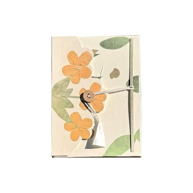 YUANPU Creative Nepal Handcrafted DIY Natural Material Bunkokata Plant Good Looking Note Pocket Planners-0