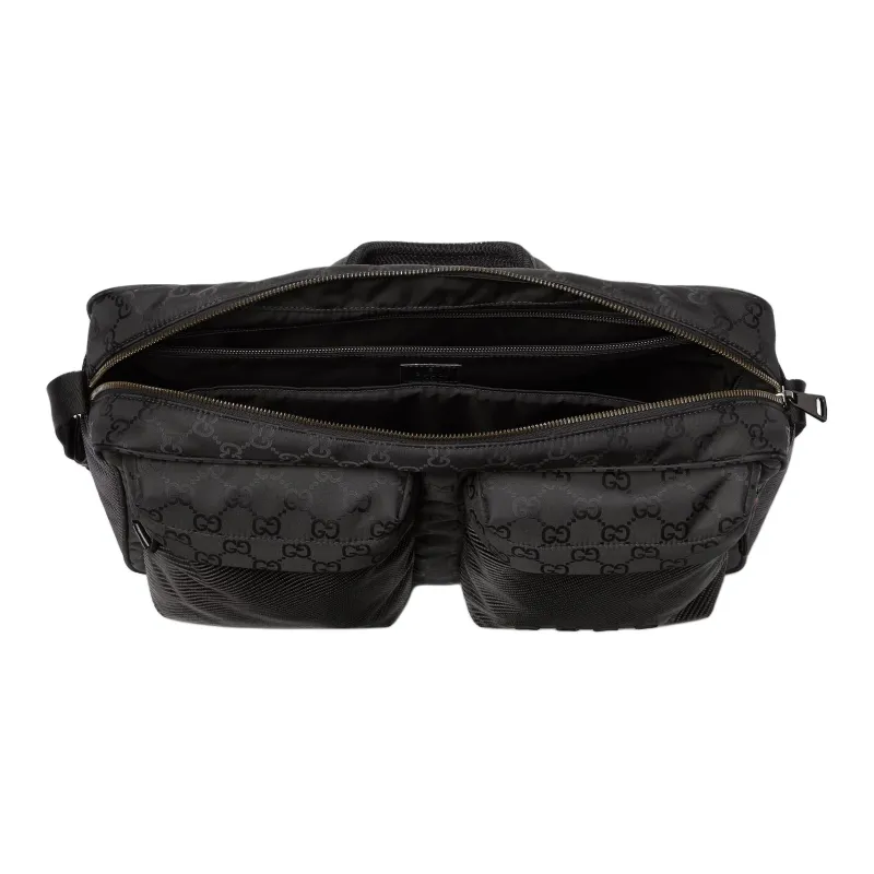 GUCCI Nylon Shoulder Bag, Crossbody Bag, Handbag Tubas Men's Black-4