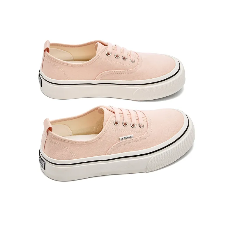 La Chapelle Low Top Canvas Shoes Women's Pink-1