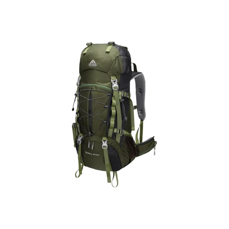 AIONE Mountaineering Bag Outdoor Bag PU 50L Army Green Unisex-1