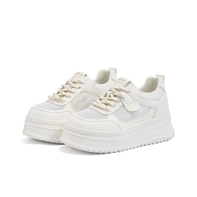 Hotwind Low Top Skateboard Shoes Women's Beige-3