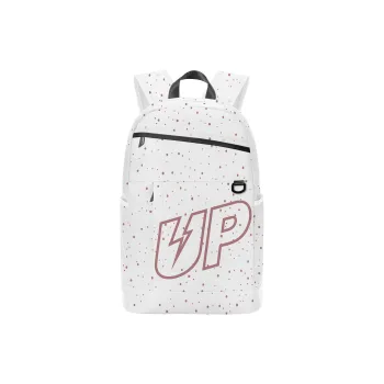 TURN UP Polyester Backpack Unisex Milk White