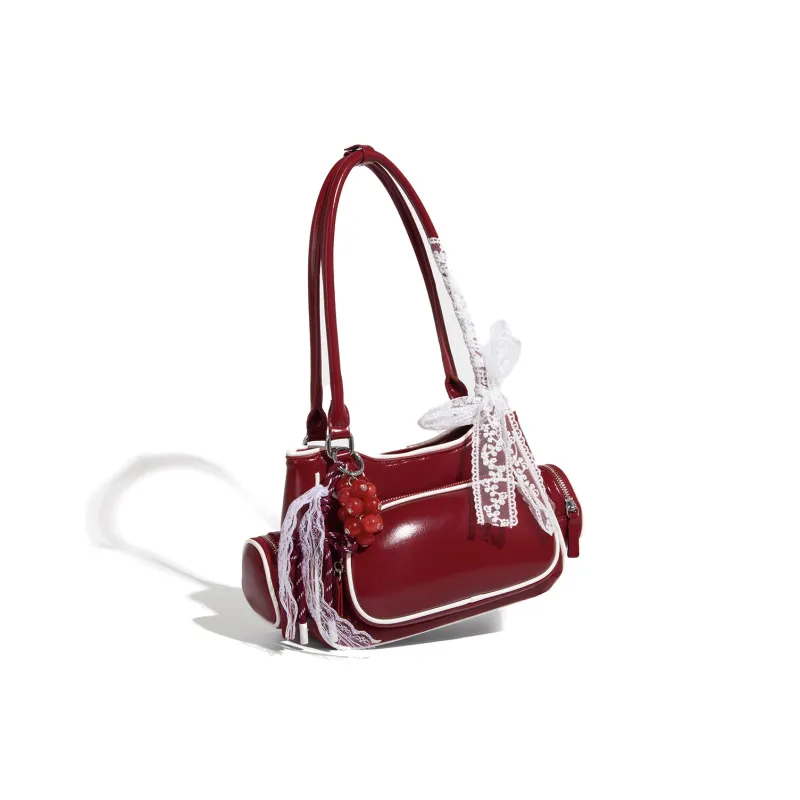BOBDOG PU Bowling Bag, Handbag, Shoulder Bag Trumpets Women's Red/Pink-3