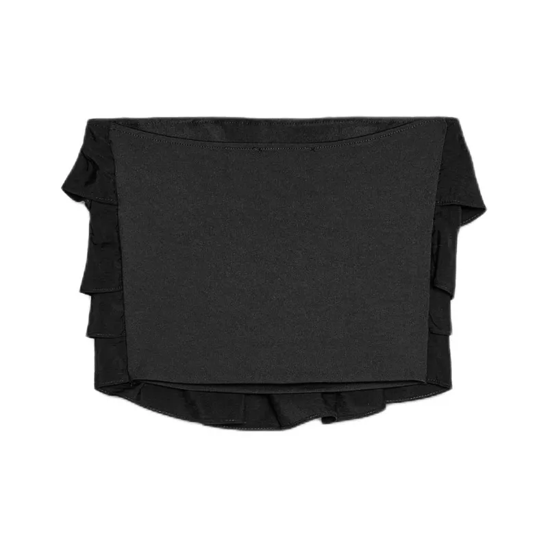 ZARA Strapless Tops Women's Black-1