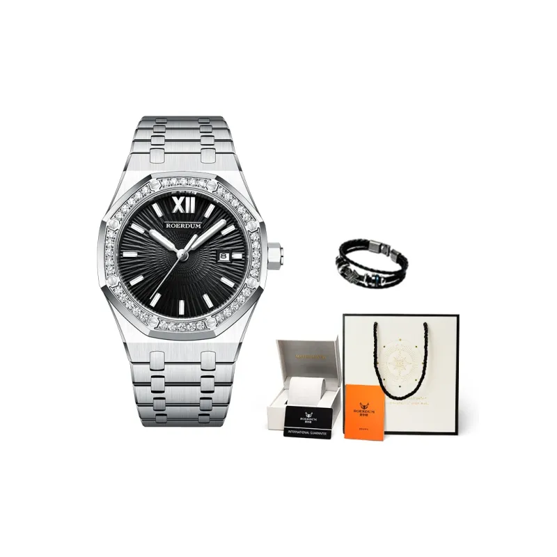 ROERDUM God Of War Series Automatic/Manual Mechanical Movement Stainless Steel Watchband Watch Men's Watches White Dial-0