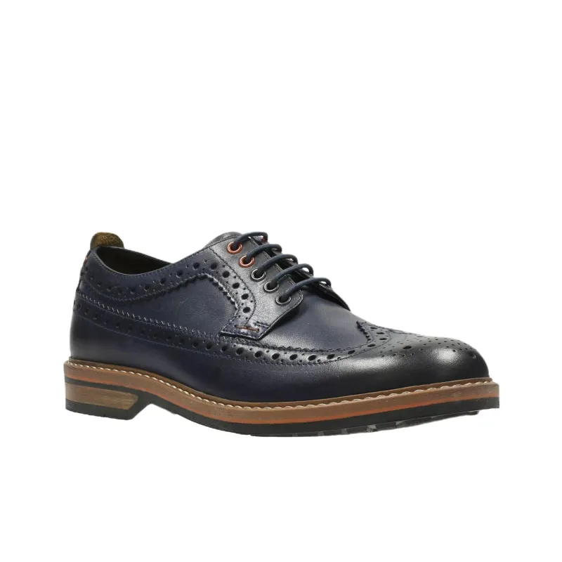 Clarks Pitney Limit Dress Shoes Men's Blue-2