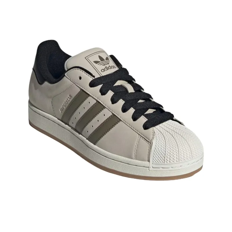 Adidas Originals Superstar 2 Anti Slip Wear Resistant Low Top Skateboard Shoes Unisex Beige-2