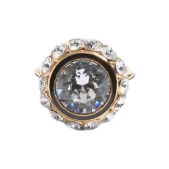 Valentino Metal, Enamel, Crystal Rings Women's Gold