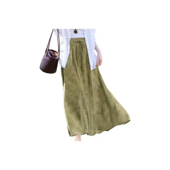 XWI Casual Long Skirts Women's Spring Aqua Green