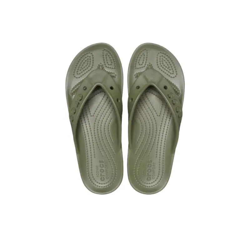 Crocs Baya 2 Abrasion Resistant Flip Flops Unisex Green-3