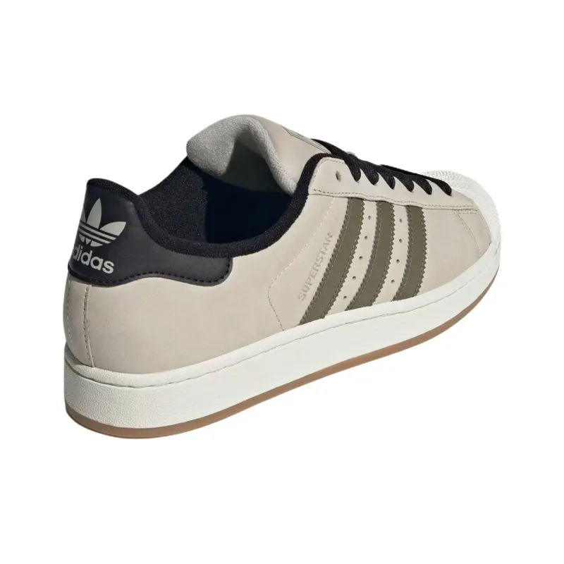Adidas Originals Superstar 2 Anti Slip Wear Resistant Low Top Skateboard Shoes Unisex Beige-3