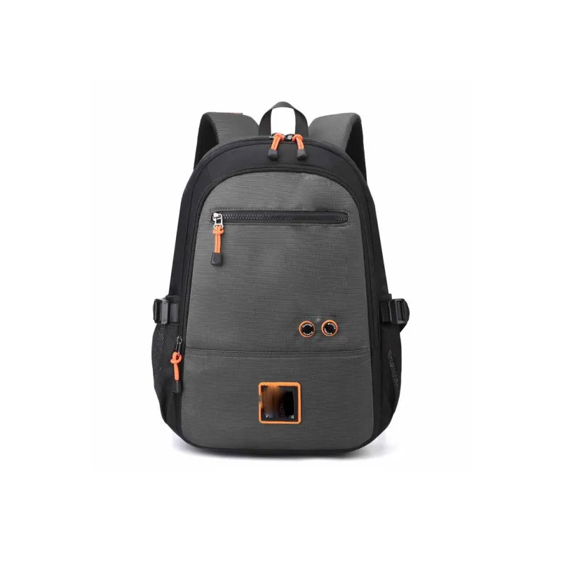 Boniu Nylon Fabric Backpack Unisex Black/Gray/Royal Blue/Jasper/Gray Green-2