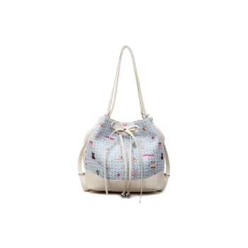 Vack PU Bucket Bag, Shoulder Bag Women's Small Plaid/Stripes/Diamond Pattern