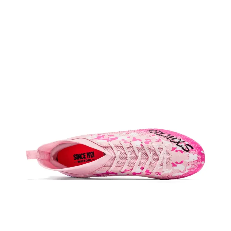Binary FG Firm Ground Abrasion Resistant Coverage Lightweight Soccer Shoes Unisex Pink-2