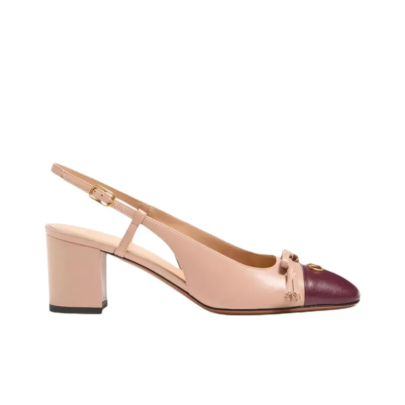 Valentino GARAVANI Valet Du Roi Chunky Heel High Heels 6cm Women's Cinnamon Powders-1