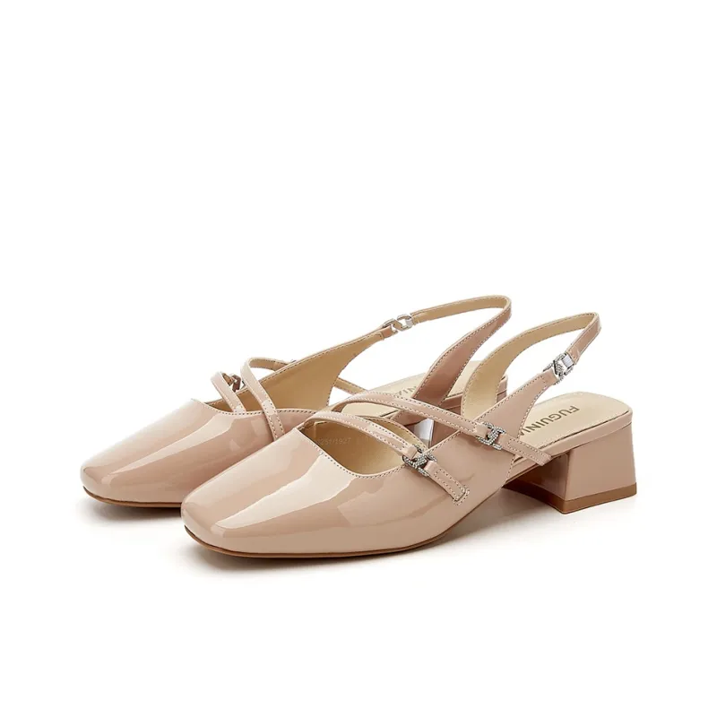 Rich Birds Chunky Heel High Heels Women's-3