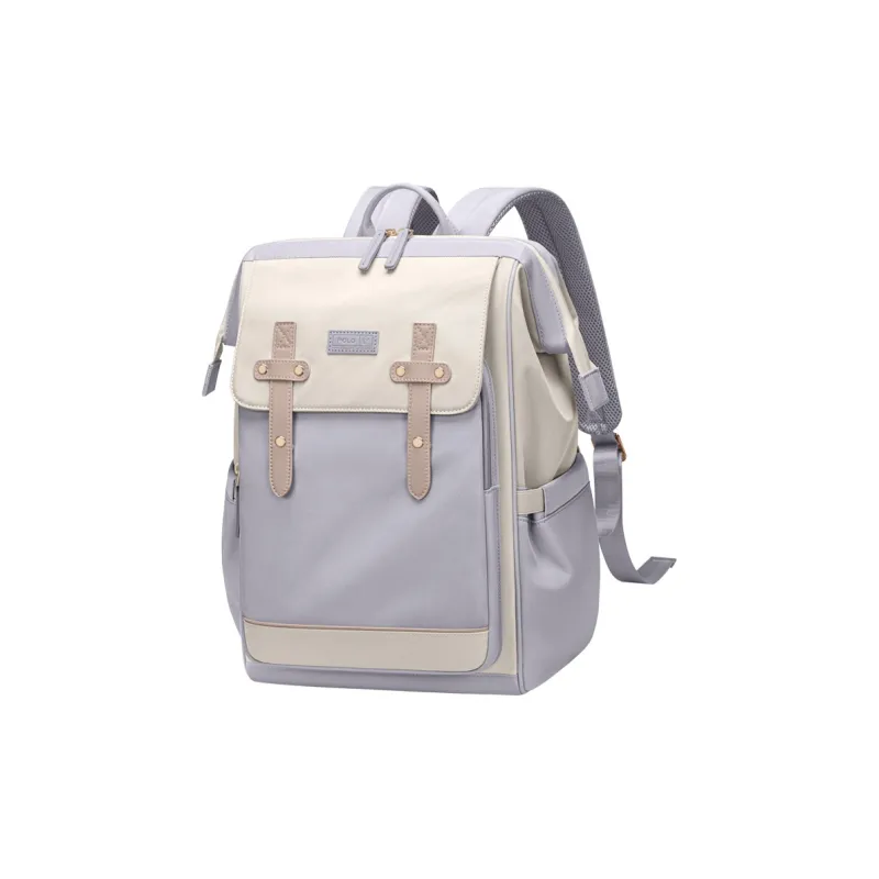 POLO Fabric Backpack Women's Apricot Purple-0