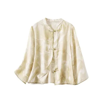 JINJU Shirts Women's Earth Yellow Blended