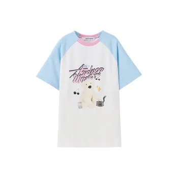 ANDREA MARTIN T Shirts Women's Blue With White Lettering