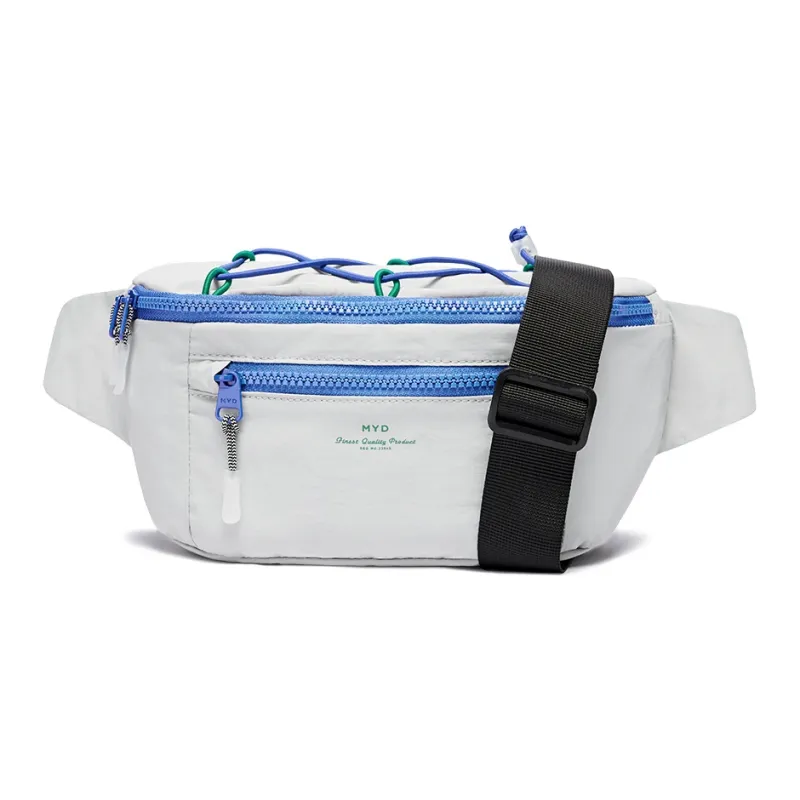 MYD Polyamide With Polyester Sling Bag Unisex Light Gray Blue-1