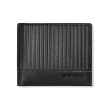 CinvaiKrose Cow Leather With Synthetic Leather Wallet Men's Black