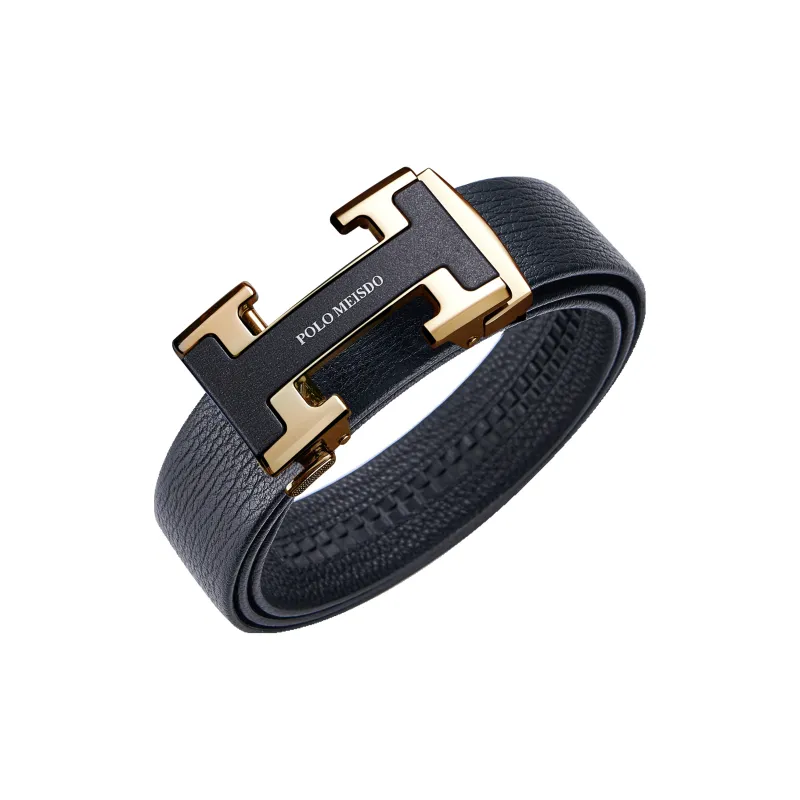 POLOMEISDO Top Grain Cow Leather Men's Belt Box Men's 3.5cm-8
