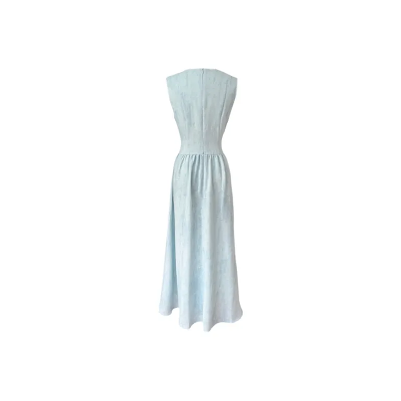 FLIM Sleeveless Dresses Women's Light Blue-1
