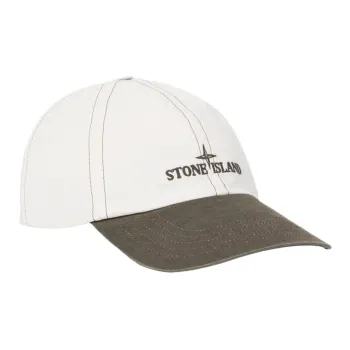 STONE ISLAND Cotton Baseball Caps Men's Green