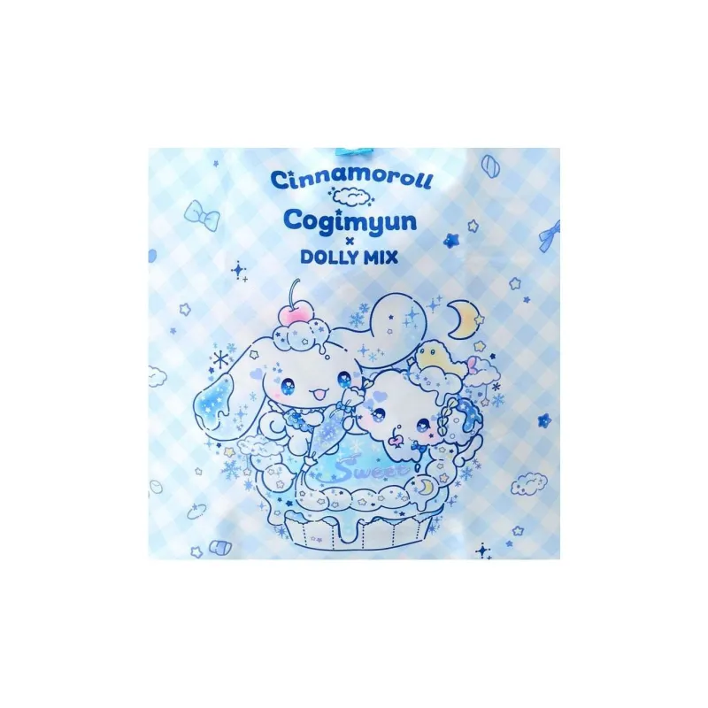 Sanrio DOLLY MIX Collaboration Polyester Tote Bag, Shopping Bag, Shoulder Bag Women's Light Blue-6