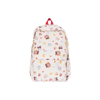 Vack Nylon Backpack Unisex White/Black/Pink/Blue