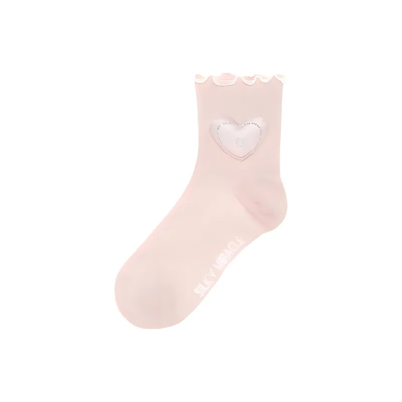 SILKY MIRACLE FW22 Mid Calf Socks Women's 1 Pack Pink-2