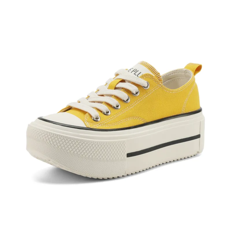 FIVE PLUS Height Increasing Low Top Skateboard Shoes Women's-1
