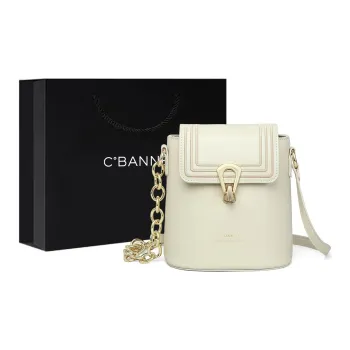 C°BANNER Cow Leather Crossbody Bag, Shoulder Bag Regular Women's Ecru