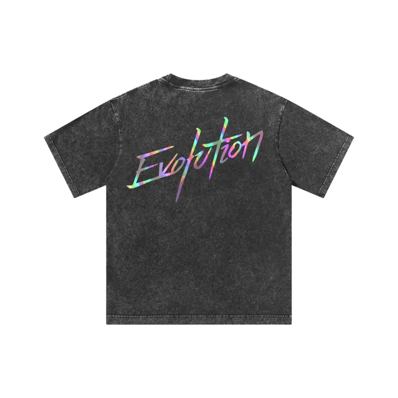 BOTH PLAY T Shirts Unisex Washed Black[230g Heavyweight 100% Cotton]-1