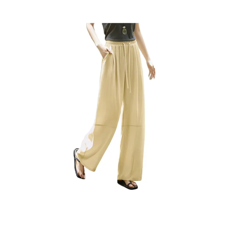 XWI Casual Pants Women's Light Yellow-0