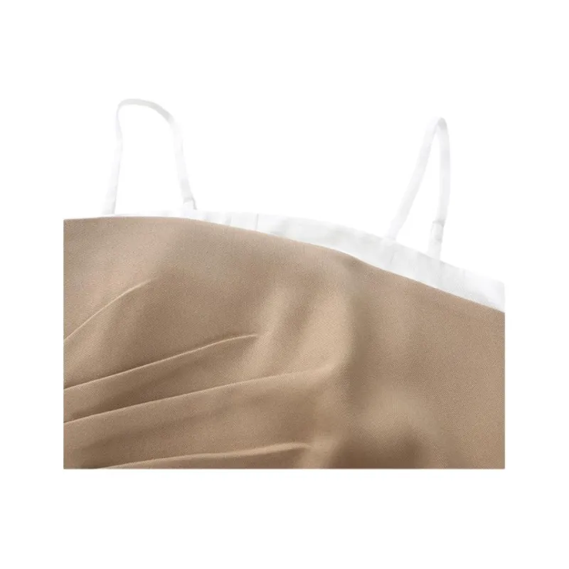 GIMING Camisoles Women's Khaki+White-2