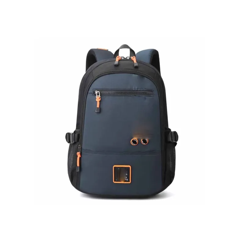 Boniu Nylon Fabric Backpack Unisex Black/Gray/Royal Blue/Jasper/Gray Green-4