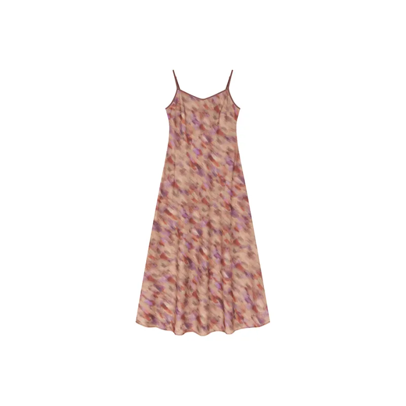 Mo Han Yi Mei Slip Dress Women's Pink Purple-1